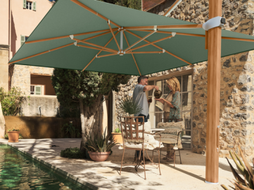 Holz Freiarm-Gartenschirme